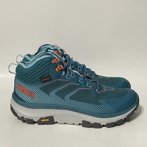 HOKA ONE ONE HIKING SHOES TRAIL RUNNING Vibram eVent SKY TOA  AQUA  WOMEN'S 10 - Picture 1 of 10